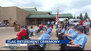 Flag retirement ceremony held in Triadelphia