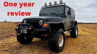 Jeep Wrangler TJ one year reviewStory of my jeep