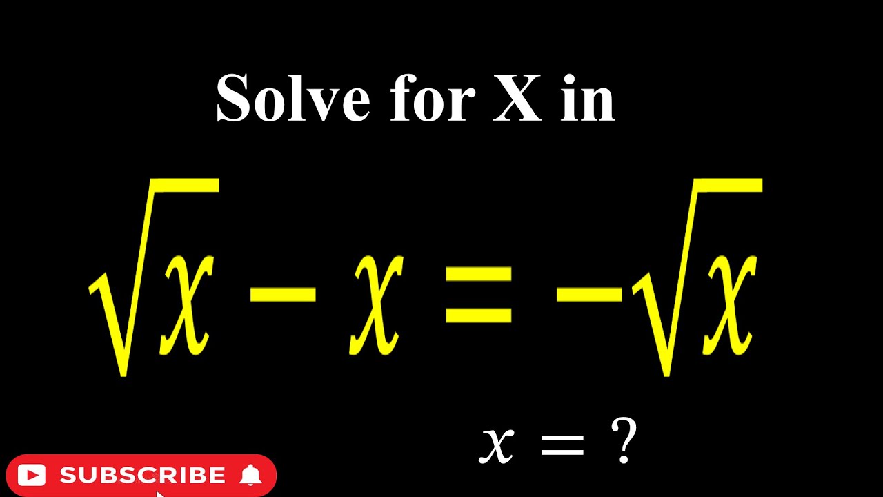 The Secret Math Trick to Solve Radical Equations Easily - YouTube
