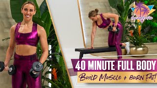 Full Body Fit and Strong Workout | Build Muscle+Burn Fat! No Jumping! STF - Day 6