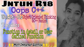 #jntuh #r18 #oops #cplusplus #functions #in #detail #important #question 💯👍😍