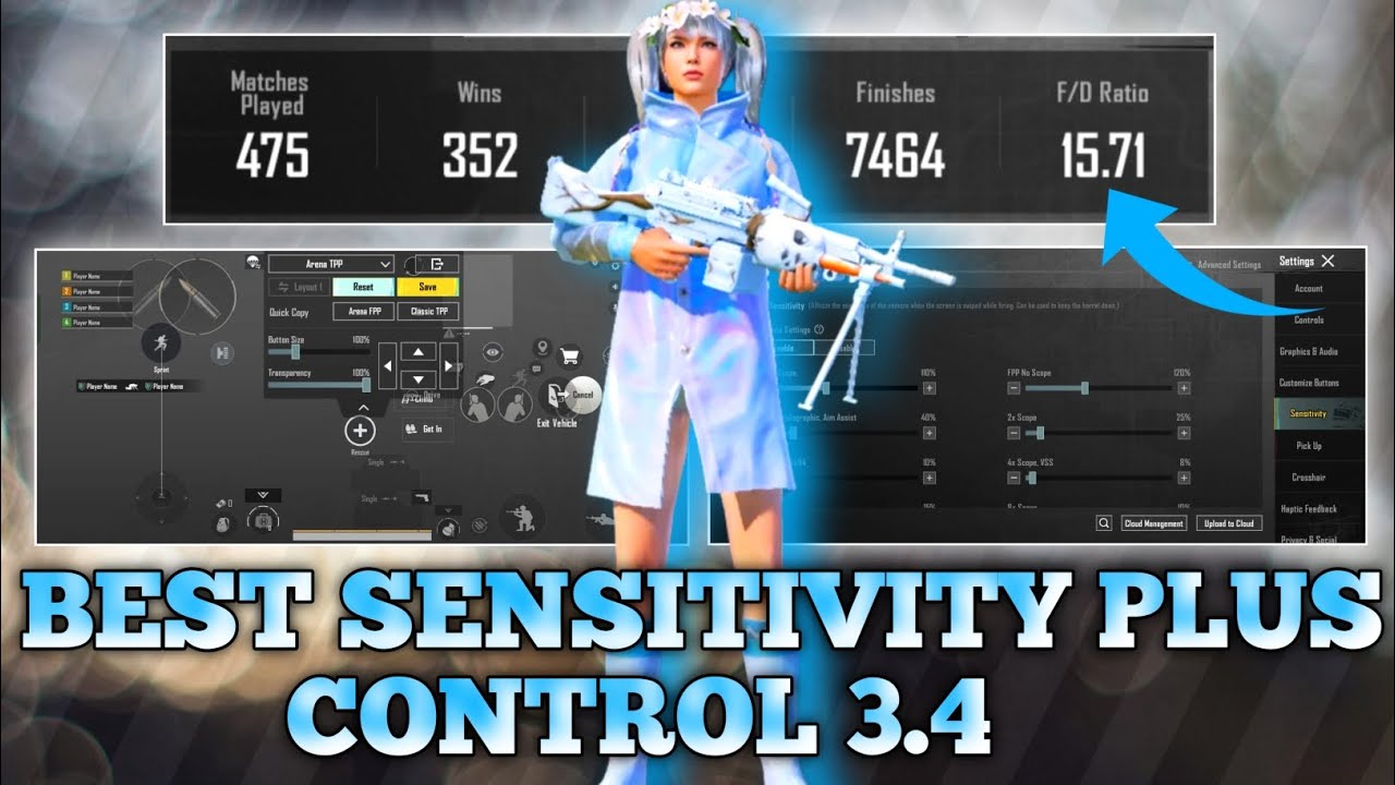 3.4!! NEW UPDATE 2024 || BEST SENSITIVITY PLUS CONTROL SETTINGS IN BGMI ...