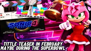 Sonic 4 Tittle Teaser In February The Superbowl Let's Talk 