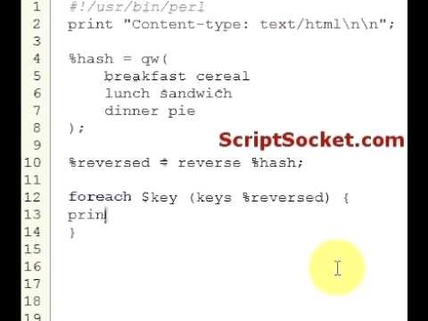 Perl Tutorial 17 - Hashes: reverse, sort, merge