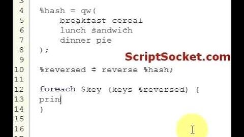 Perl Tutorial 17 - Hashes: reverse, sort, merge