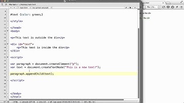 JavaScript - 29. Creating new HTML elements using HTML DOM