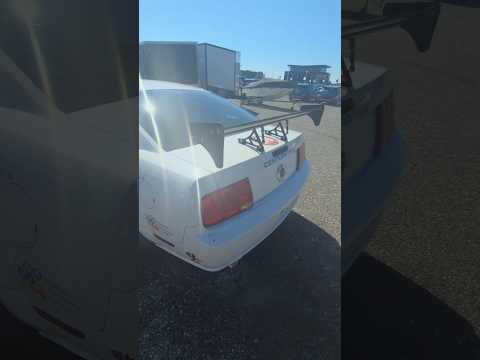 Up at Kia Durham saw this soup'd up #fordmustangGT #racecar Beaty Bros. #musclecar #fastcar #BroUce