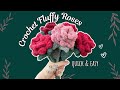 Fluffy Roses Step By Step Crochet Tutorial US Term Advanced Beginner 