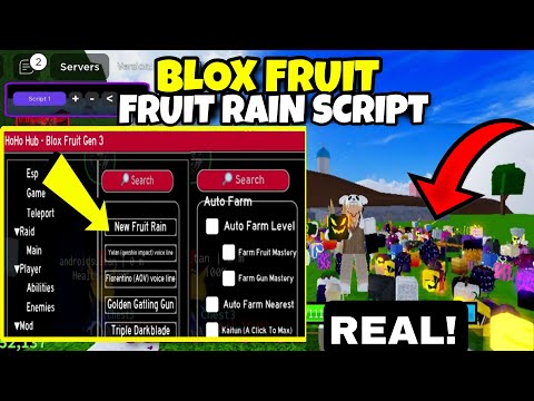 Script Blox Fruit No Key FRUIT RAIN & AUTO FARM, HOHO HUB V3, MOBILE/PC, AUTO RAID