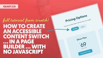 Create an Accessible Content Switch ... From Scratch ... In a Page Builder ... With NO Javascript!