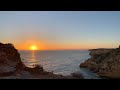 Carvoeiro, romantic Sunset, Lagoa Algarve Portugal, Praia do Paraiso  - real Sound Paraiso Beach