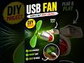 Srif 10 me "Kharab USB se bana diya Mini Fan 😱 | DIY USB Fan"