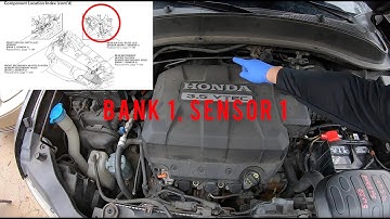 Locations for All FOUR O2 Sensors on Honda Ridgeline  2006 - 2015 (1st Generation)