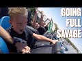 SAVAGE FIVE-YEAR-OLD KID CONQUERS TERRIFYING ROLLER COASTER | STRAIGHT FACE CHALLENGE | 7 COASTERS