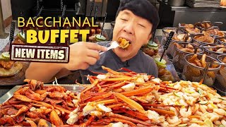 NEW ITEMS! All You Can Eat BACCHANAL BUFFET FOOD REVIEW in CAESARS PALACE Las Vegas