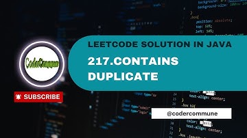 Leetcode Problem 217 Contains Duplicate solution in java