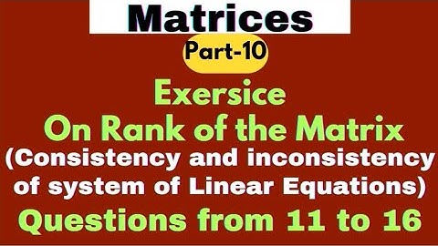 Matrices #homogeneous system lTrivial and non trivial solution kese nikale  #Trivial #Non-trivial