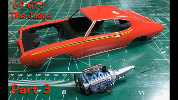 Building the Revell 69 Pontiac GTO Judge 1/24 scale model Part 3