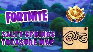 Salty Springs Treasure Map Star Location (FORTNITE SEASON 4 WEEK 3 BATTLE PASS CHALLENGE)