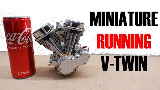 Miniature RUNNING V-Twin - 45 vs 90 degree V-twins - ENGINEDIY mini ENGINE unboxing, review, startup