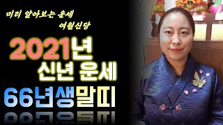 2021년 신년운세/66년생 말띠 신축년/띠와달로보는 운세/용한점집/인천무당/인천점집/대박운세/여월신당