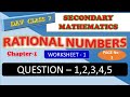 DAV\\ CLASS 7\\ MATH \\CHAPTER 1\\ WORKSHEET - 1 \\QUESTION No – 1, 2, 3, 4, 5\\ PAGE No- 3