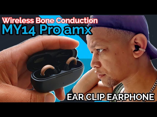 NEW Wireless Ear Clip Bone Conduction Earphones : Bluetooth 5.3+EDR (Black)  MY14 Pro amx