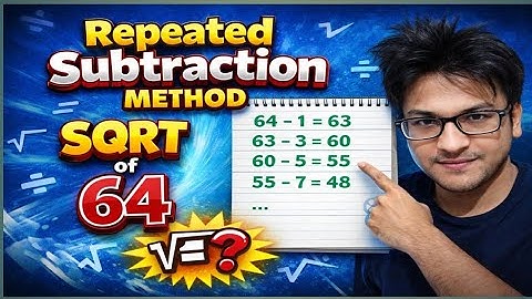 Square Root of 64 | Repeated Subtraction Method | Class 8 Maths | Easy Trick