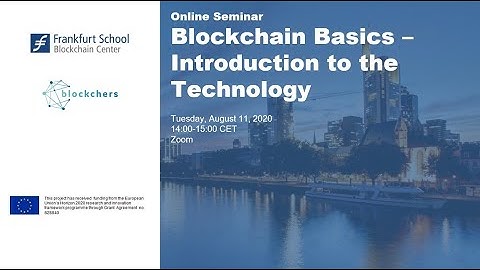 Online Seminar: Blockchain Basics – Introduction to the Technology