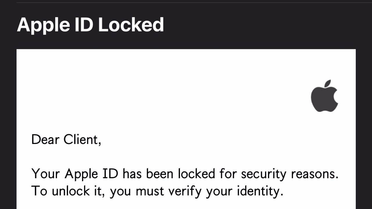 Email Apple ID Locked Your Apple ID Has Been Locked For Security Email Apple ID Locked Your Apple ID Has Been Locked For Security