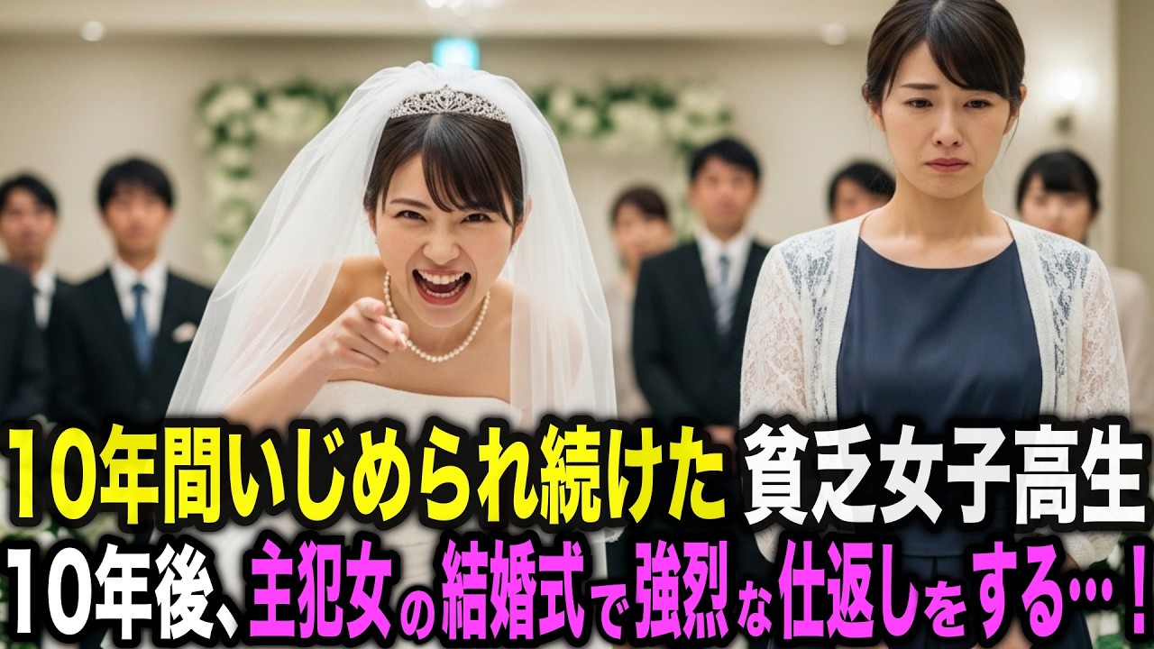 10年間いじめられ続けた貧乏女子高生。10年後、いじめっ子の結婚式で猛烈な仕返しをする…！