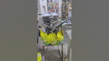 Automatic rotary small foot print spout pouch filling capping machine #fillingpackingmachine