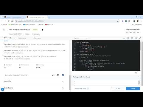 Not Prime Permutation codechef solution