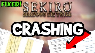 How To Fix Sekiro Shadows Die Twice Crashing! (100% FIX)