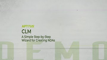 Apttus CLM:  Step-by-Step Wizard for Creating NDAs