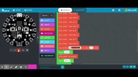 Adafruit Circuit Playground Express - Blocks / Javascript editor