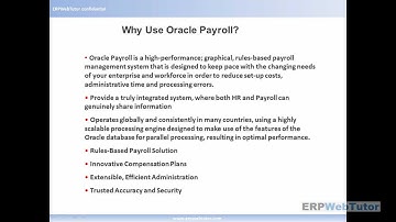 Introduction to Oracle Payroll