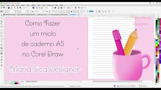 Aprenda a fazer o arquivo de um miolo de caderno  no Corel Draw