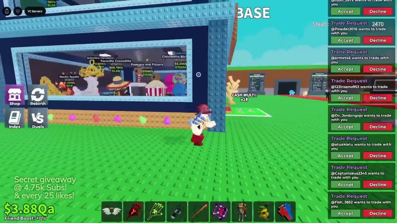 PVP & Trading | Admin Abuse Live! | Roblox Steal a Brainrot Ep:45