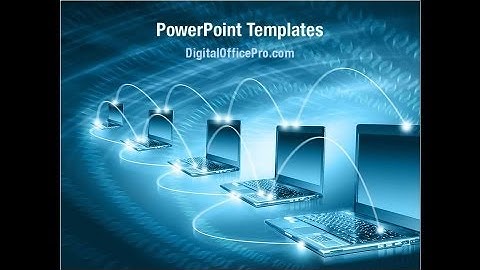 Network Connections PowerPoint Template Backgrounds - DigitalOfficePro #07042