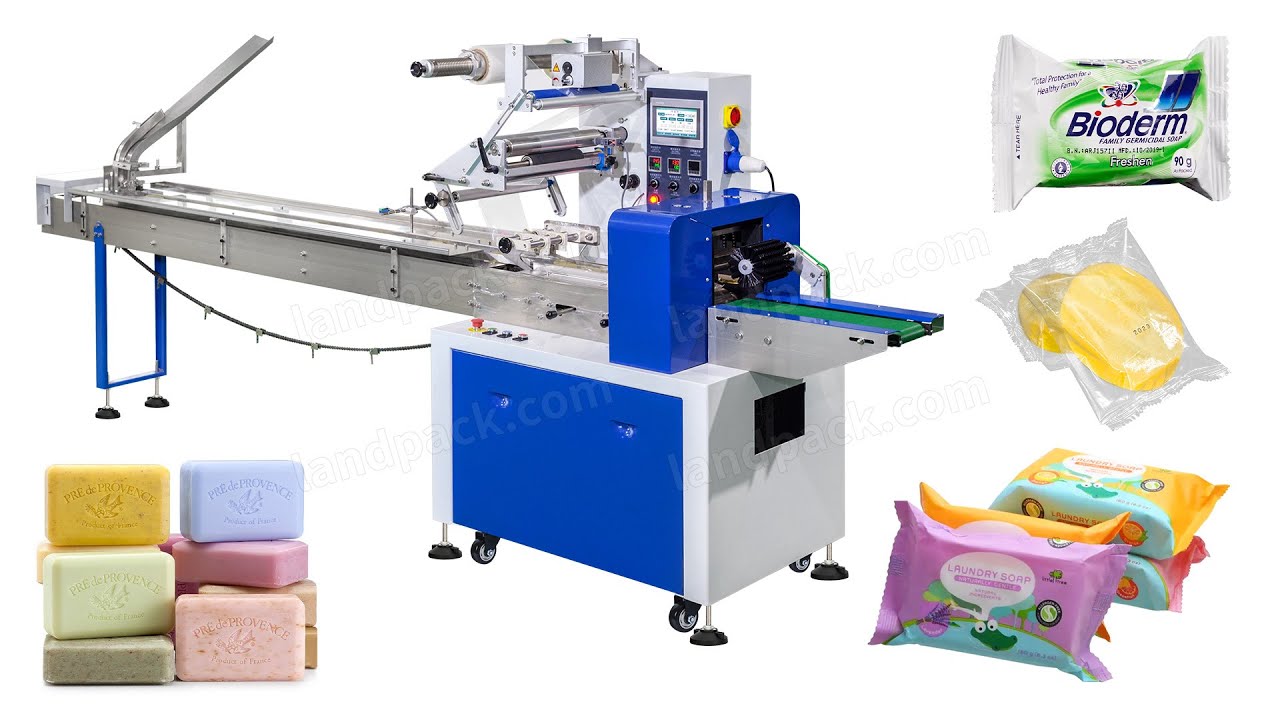 Fully Automatic Horizontal Soap Flow Wrapping Pillow Bag Packing ...