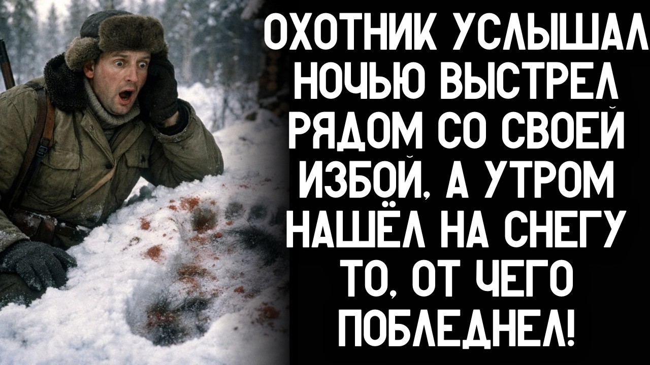 Охотник услышал ночью выстрел рядом со своей избой, а утром нашёл на снегу то, от чего побледнел!