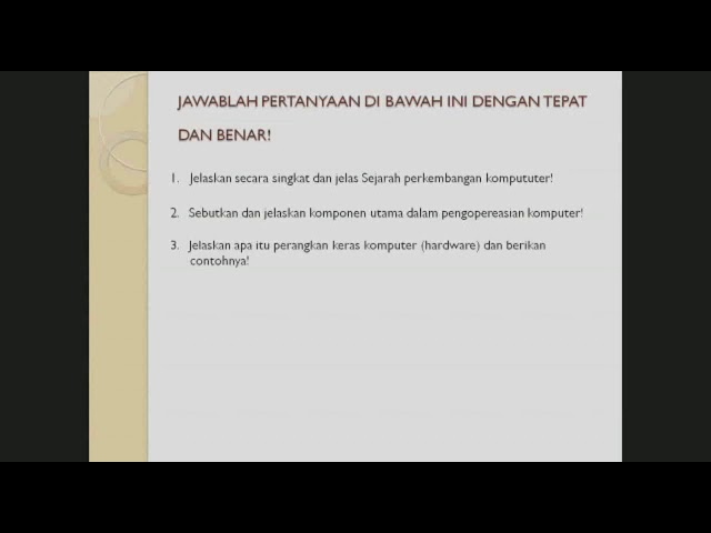 Pertanyaan Tentang Sejarah Komputer Bersama Pertanyaan Tentang Sejarah Komputer Bersama
