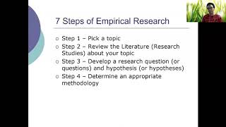 Steps Empirical Research
