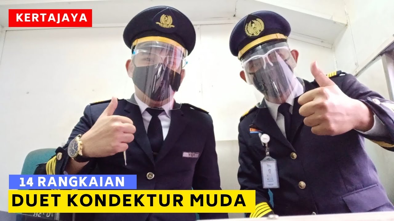 DUET KONDEKTUR MUDA di KERETA API KERTAJAYA Rangkaian 