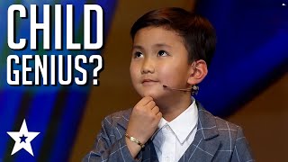 Worlds Smartest 8 Year Old? Child GENIUS Wins the Golden Buzzer! | Got Talent Global