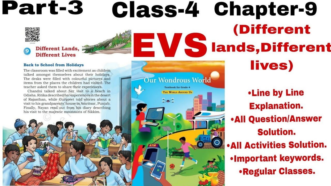 Class-4,EVS,Chapter-9, Different lands, different lives,Part-3,Our wondrous World,New Ncert