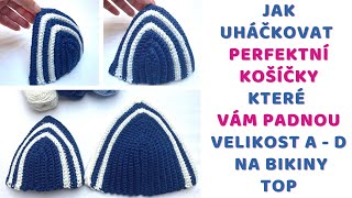 💙Jak uháčkovat perfektní bikiny košíčky které padnou! 💙 Návod pro začátečníky na všechny velikosti💙