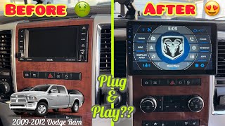 How to install 10” Android Plug & Play Unit+Retain Camera & AMP(DODGE RAM 20092012)