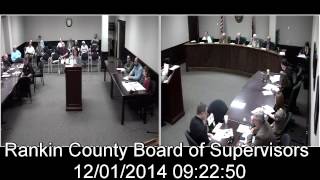 Rankin County, MS Board of Supervisors meeting on date: 12/1/2014